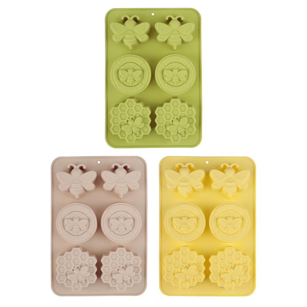 VETTA Форма силиконовая 6 ячеек, 25,5x17,5x3,0см "Медовая", арт.№ 856-212