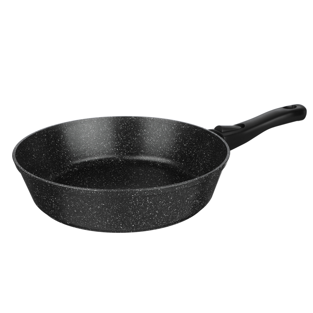 СЛАВЯНА Калина Сковорода литая глубокая d28см, антипригар.покрытие "мрамор", съемная ручка, индукция, арт.№ 846-782