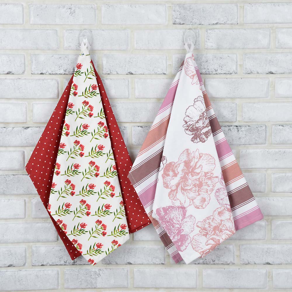 PROVANCE Комплект полотенец кухонных 2шт, 100% хлопок, 40х60см, "Мечта", 2 дизайна, арт.№ 488-009