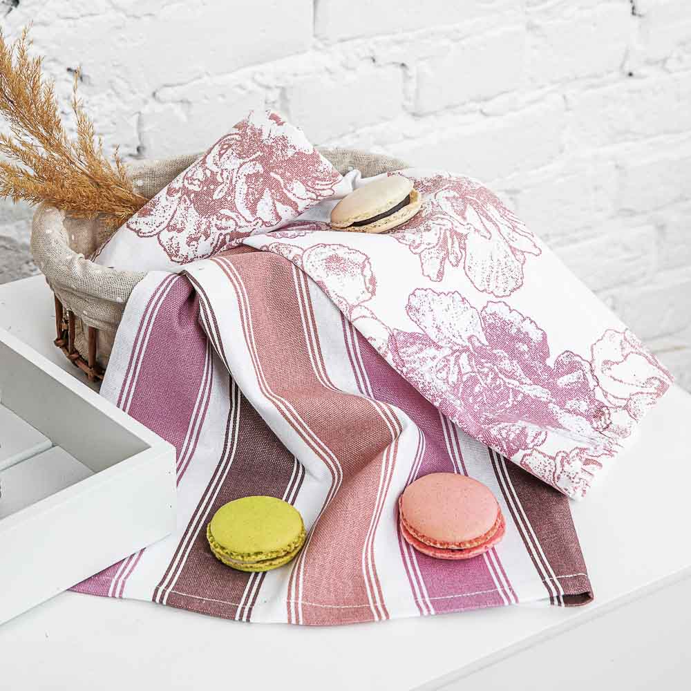 PROVANCE Комплект полотенец кухонных 2шт, 100% хлопок, 40х60см, "Мечта", 2 дизайна, арт.№ 488-009