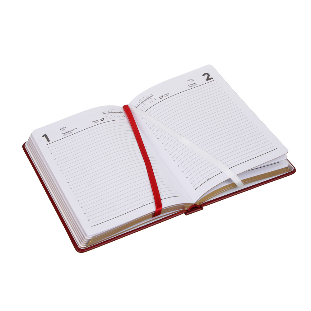 Ежедневник на 2024 "ПРЕСТИЖ" B6 (12x17см), 352 стр., тв.обл.с поролоном, иск.кожа, цв.срез, 4 цвета, арт.№ 572-143