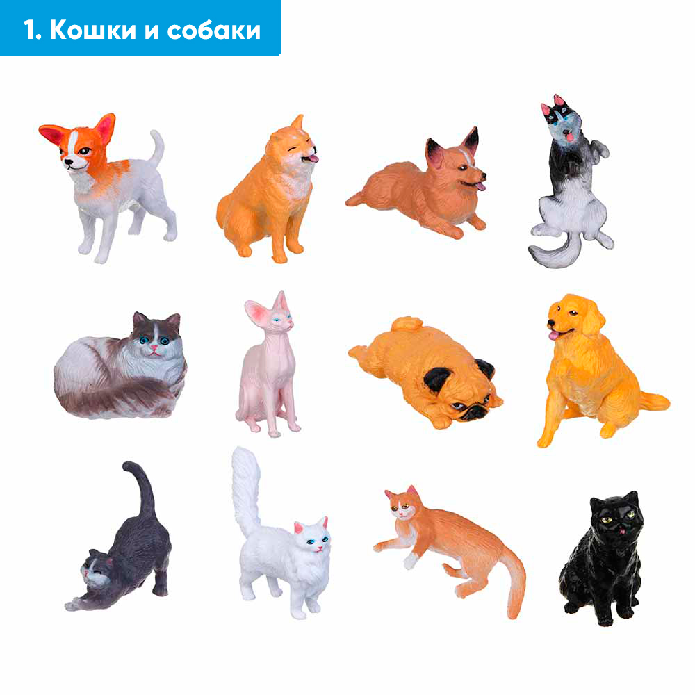 ИГРОЛЕНД Игрушка "Мир и его обитатели", PVC, 7x3,5x3см, 12 дизайнов, арт.№ 274-007