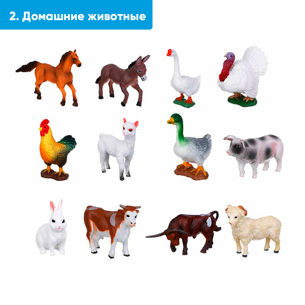 ИГРОЛЕНД Игрушка "Мир и его обитатели", PVC, 7x3,5x3см, 12 дизайнов, арт.№ 274-007