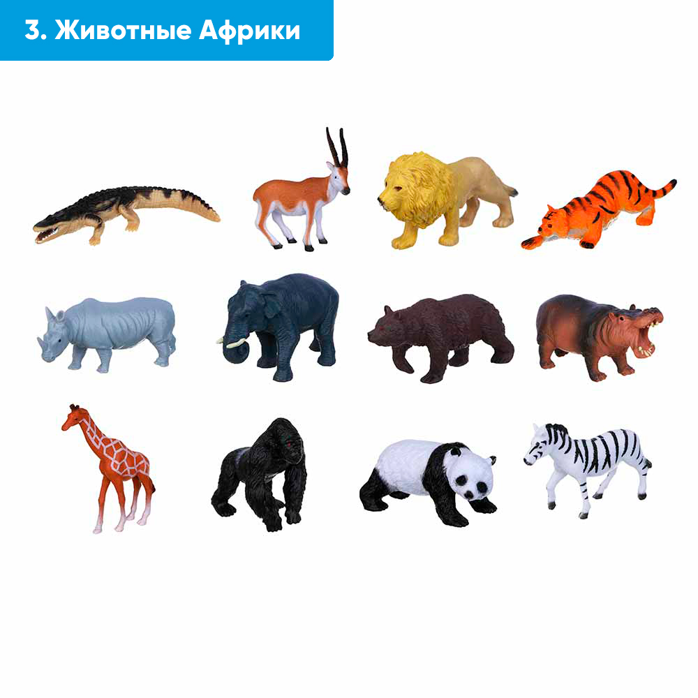ИГРОЛЕНД Игрушка "Мир и его обитатели", PVC, 7x3,5x3см, 12 дизайнов, арт.№ 274-007