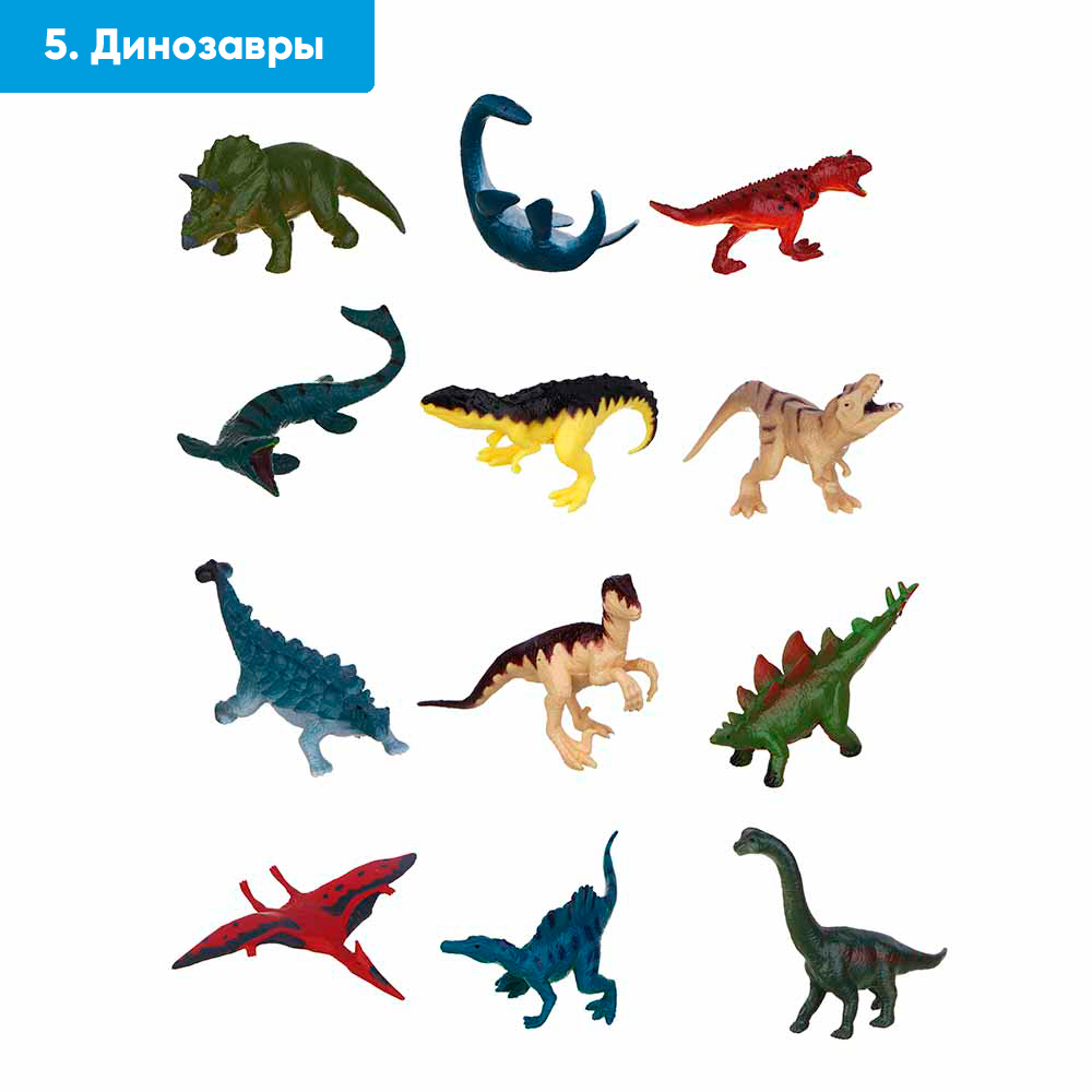 ИГРОЛЕНД Игрушка "Мир и его обитатели", PVC, 7x3,5x3см, 12 дизайнов, арт.№ 274-007