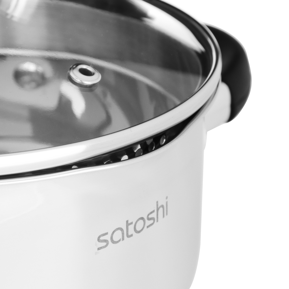 SATOSHI Арбон Кастрюля 18х10,5см, 2,5л, со стекл. крышкой, индукция, арт.№ 822-286