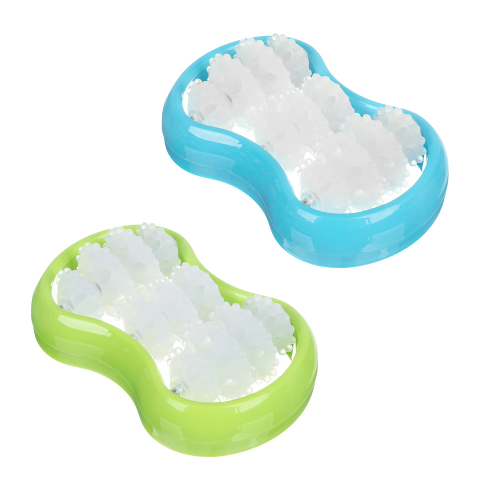 SILAPRO Массажер для тела и ступней, 14x8,5см, ПВХ, металл, антискользящее покрытие, 2 цвета, арт.№ 192-048