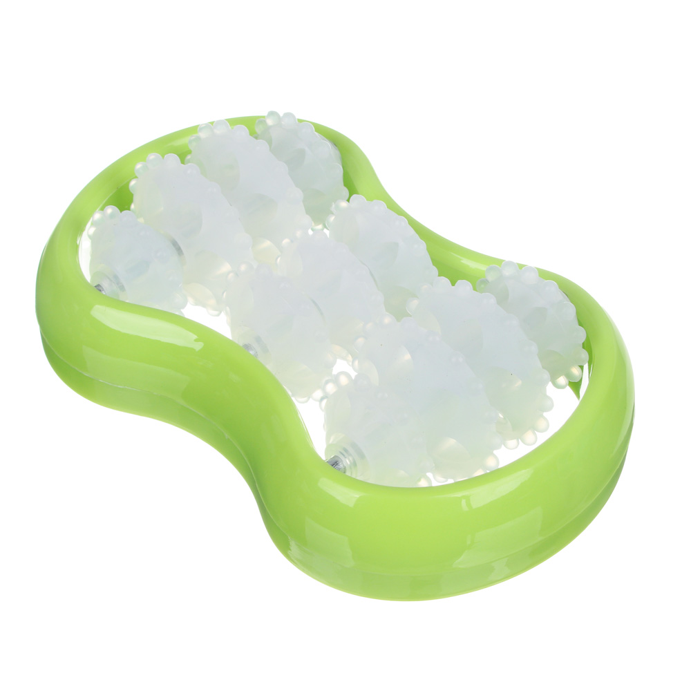 SILAPRO Массажер для тела и ступней, 14x8,5см, ПВХ, металл, антискользящее покрытие, 2 цвета, арт.№ 192-048