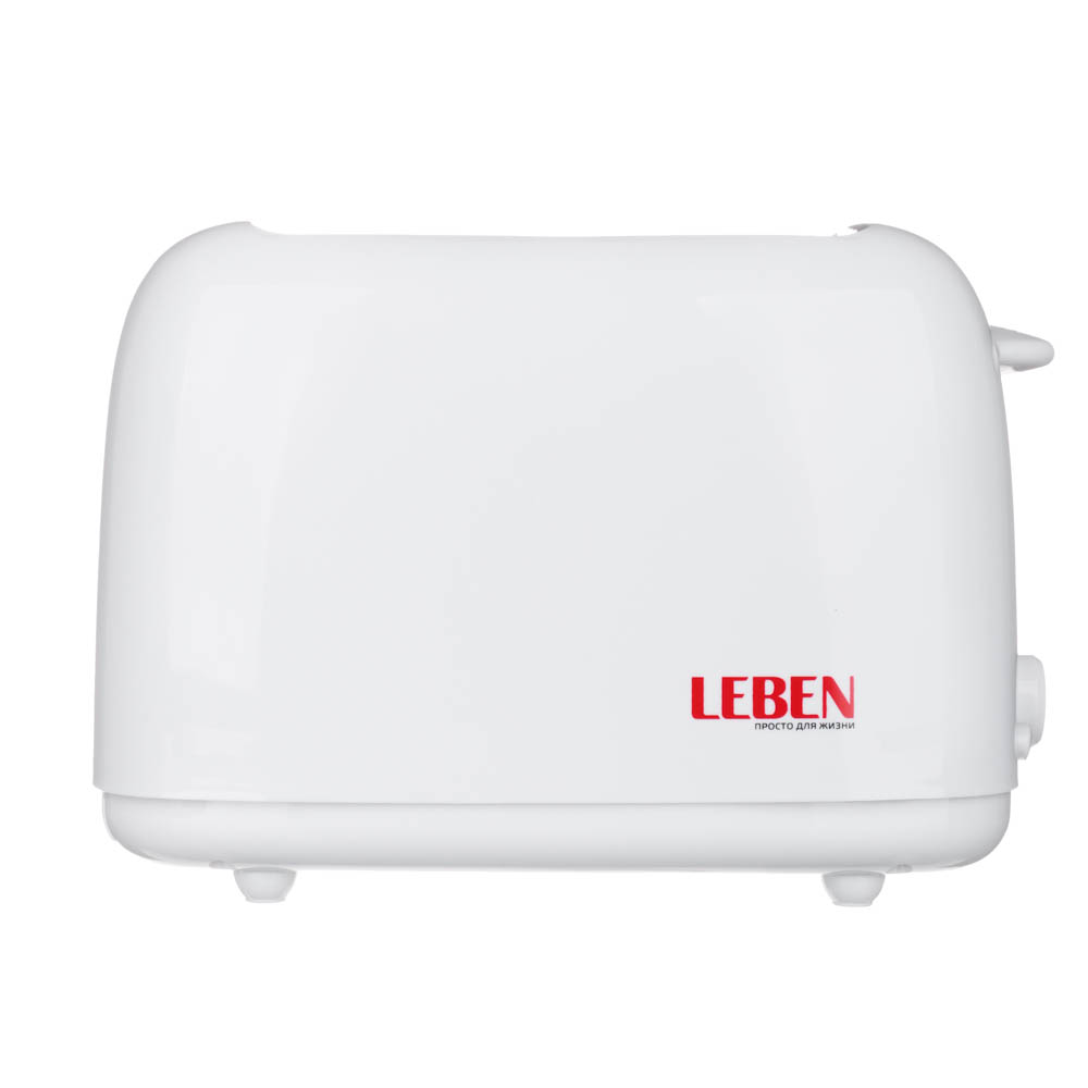 LEBEN Тостер 650Вт, 2 отдела, механический, 6 степеней прожарки, цвет белый, арт.HJT-022, арт.№ 271-017