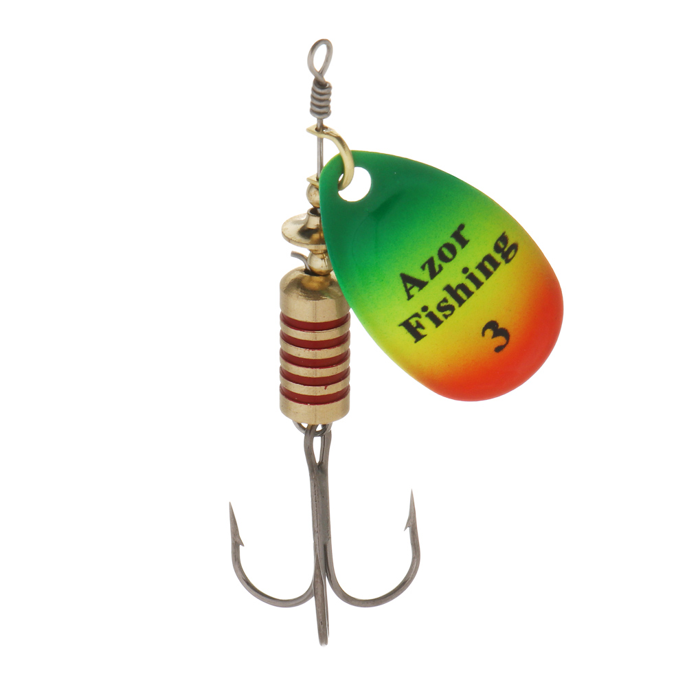 Блесна вращающаяся "Комета" тм AZOR FISHING, №3, 6 гр, 5 цветов, арт.№ 145-123