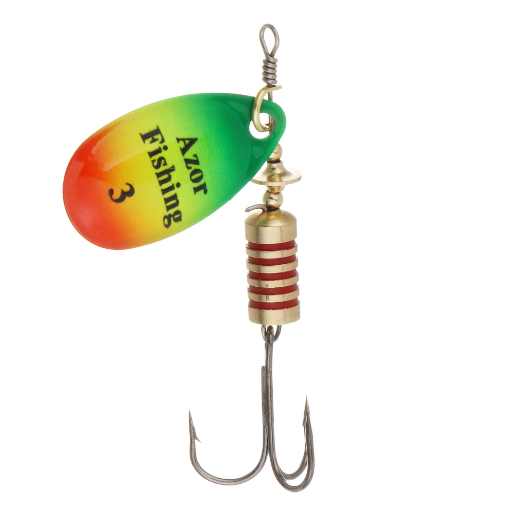 Блесна вращающаяся "Комета" тм AZOR FISHING, №3, 6 гр, 5 цветов, арт.№ 145-123