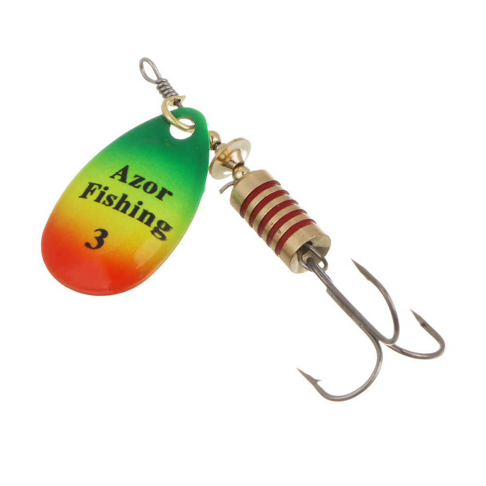 Блесна вращающаяся "Комета" тм AZOR FISHING, №3, 6 гр, 5 цветов, арт.№ 145-123