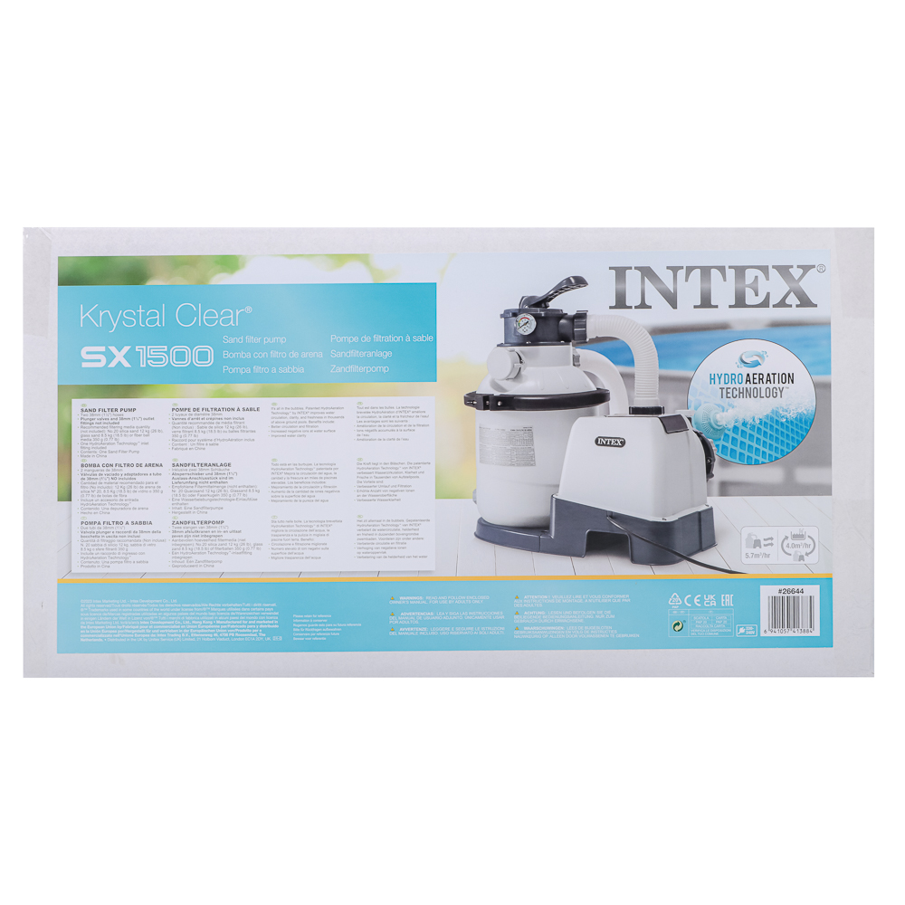 INTEX Фильтр насос песочный, (220-240 вольт), 4 м3/час, 26644, арт.№ 047-009