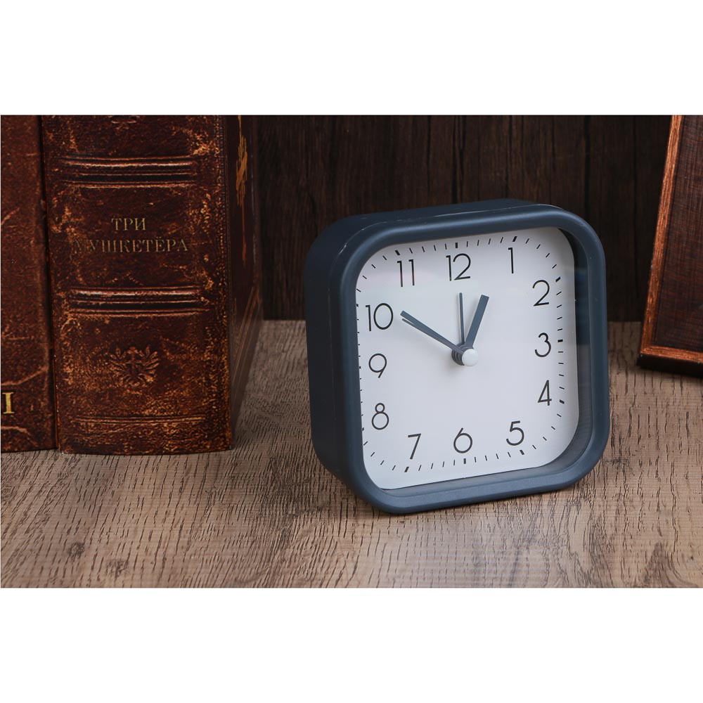 LADECOR CHRONO Будильник, 9,8x9,8x3,9 см, пластик, 1хАА, 2 дизайна, арт.№ 529-324