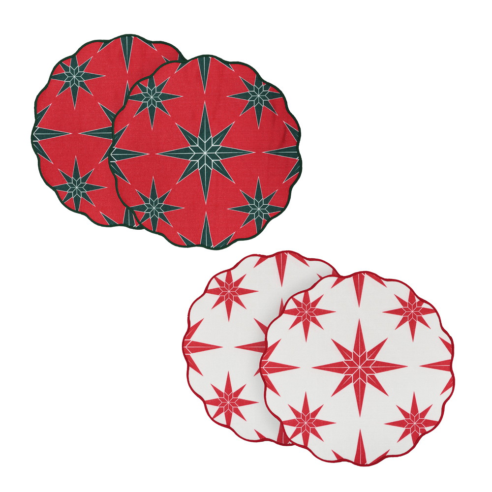 PROVANCE Щелкунчик Салфетки сервировочные, 2шт в комплекте, 38см, 100% полиэстер, 2 дизайна, арт.№ 492-259