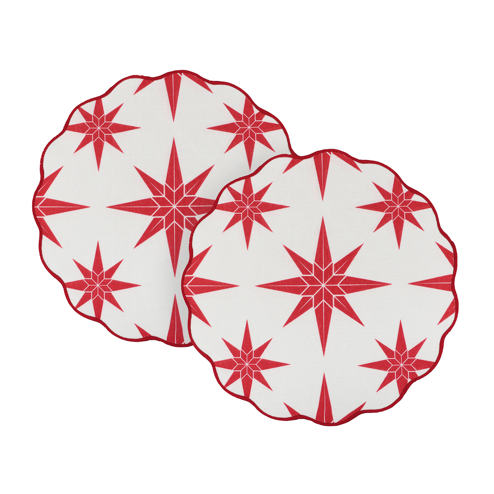 PROVANCE Щелкунчик Салфетки сервировочные, 2шт в комплекте, 38см, 100% полиэстер, 2 дизайна, арт.№ 492-259