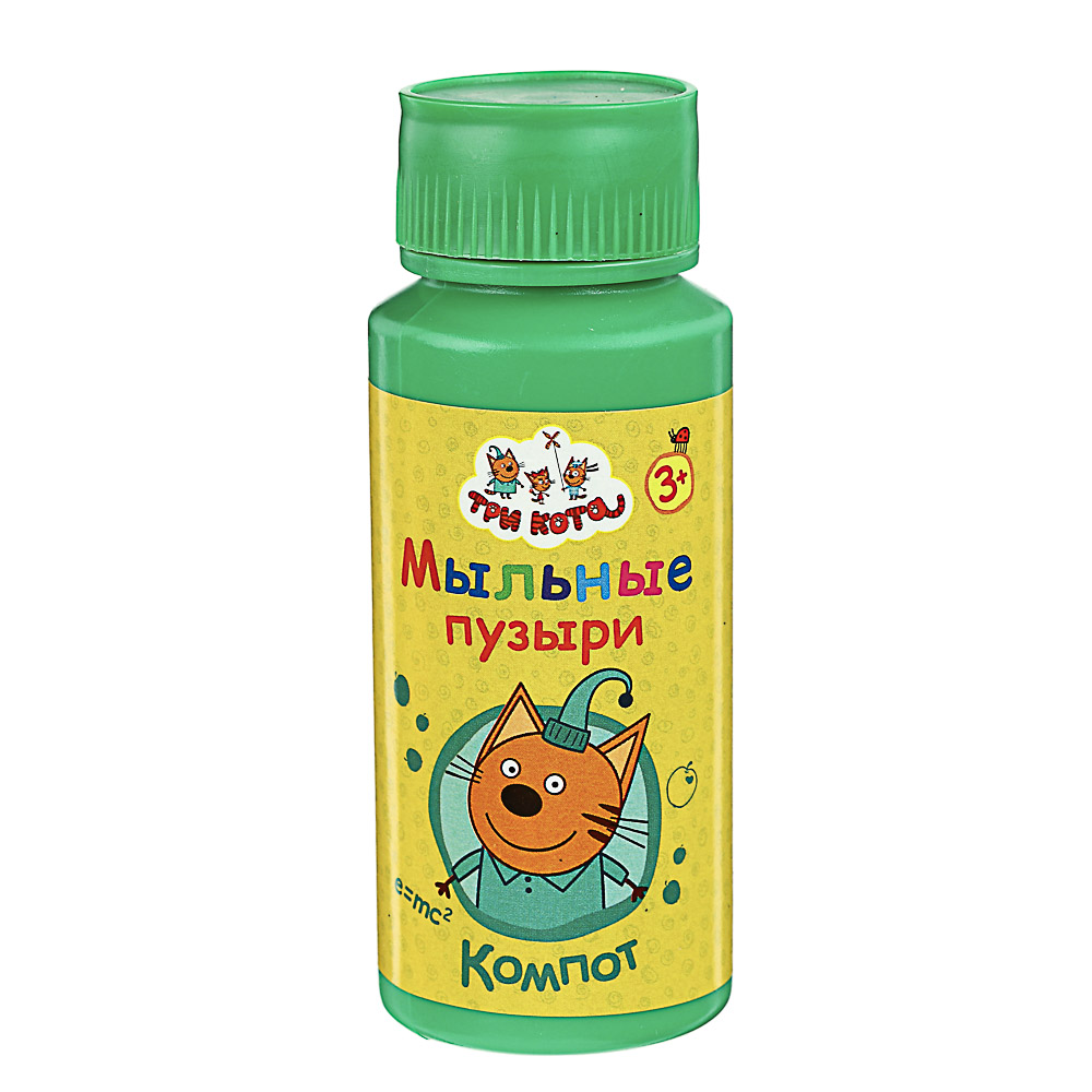 ИГРОЛЕНД Мыльные пузыри "Забавный котёнок", "Три кота", 95мл, мыльный раствор, пластик, арт.№ 460-019