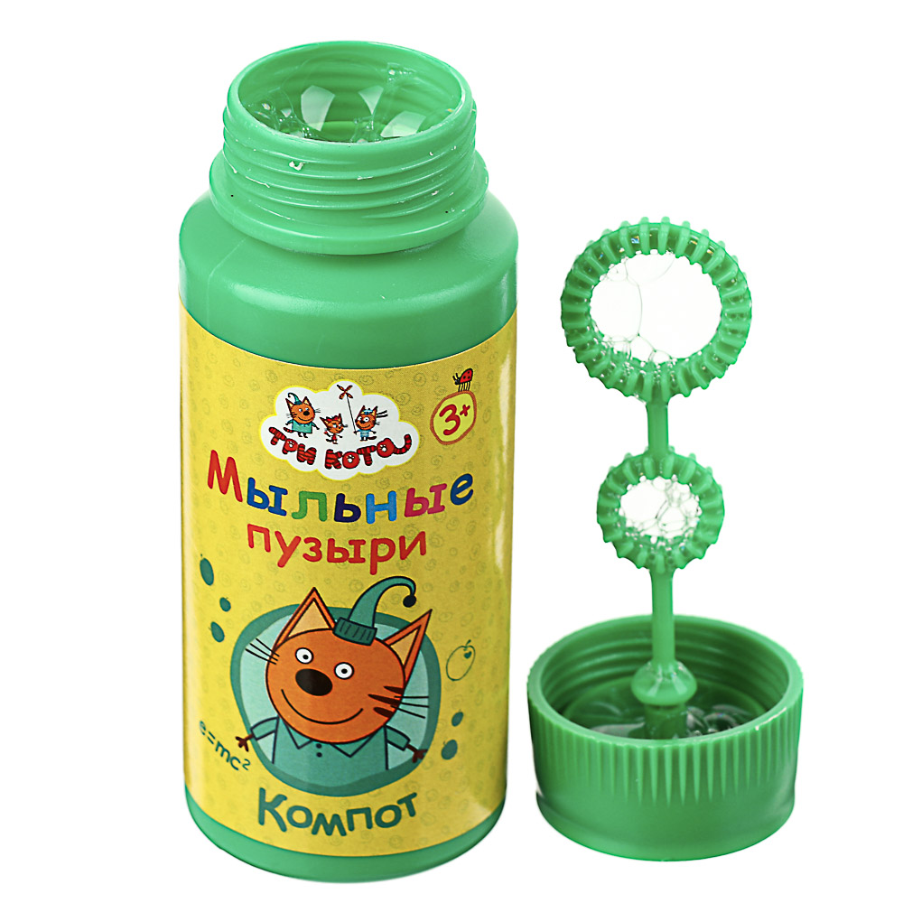 ИГРОЛЕНД Мыльные пузыри "Забавный котёнок", "Три кота", 95мл, мыльный раствор, пластик, арт.№ 460-019