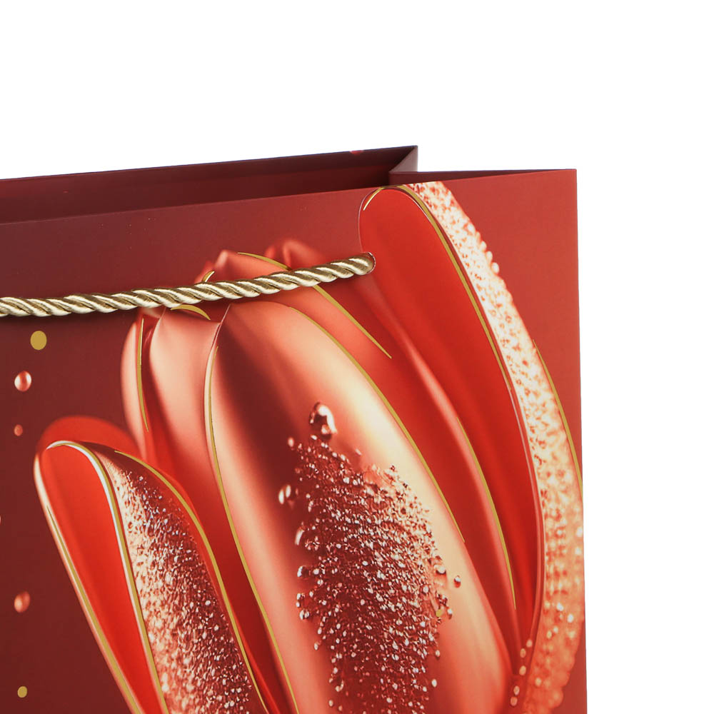 Пакет подарочный бумажный тм LADECOR L 26x32x10 см, "Цветы" арт 2, 4 диз., арт.№ 507-480