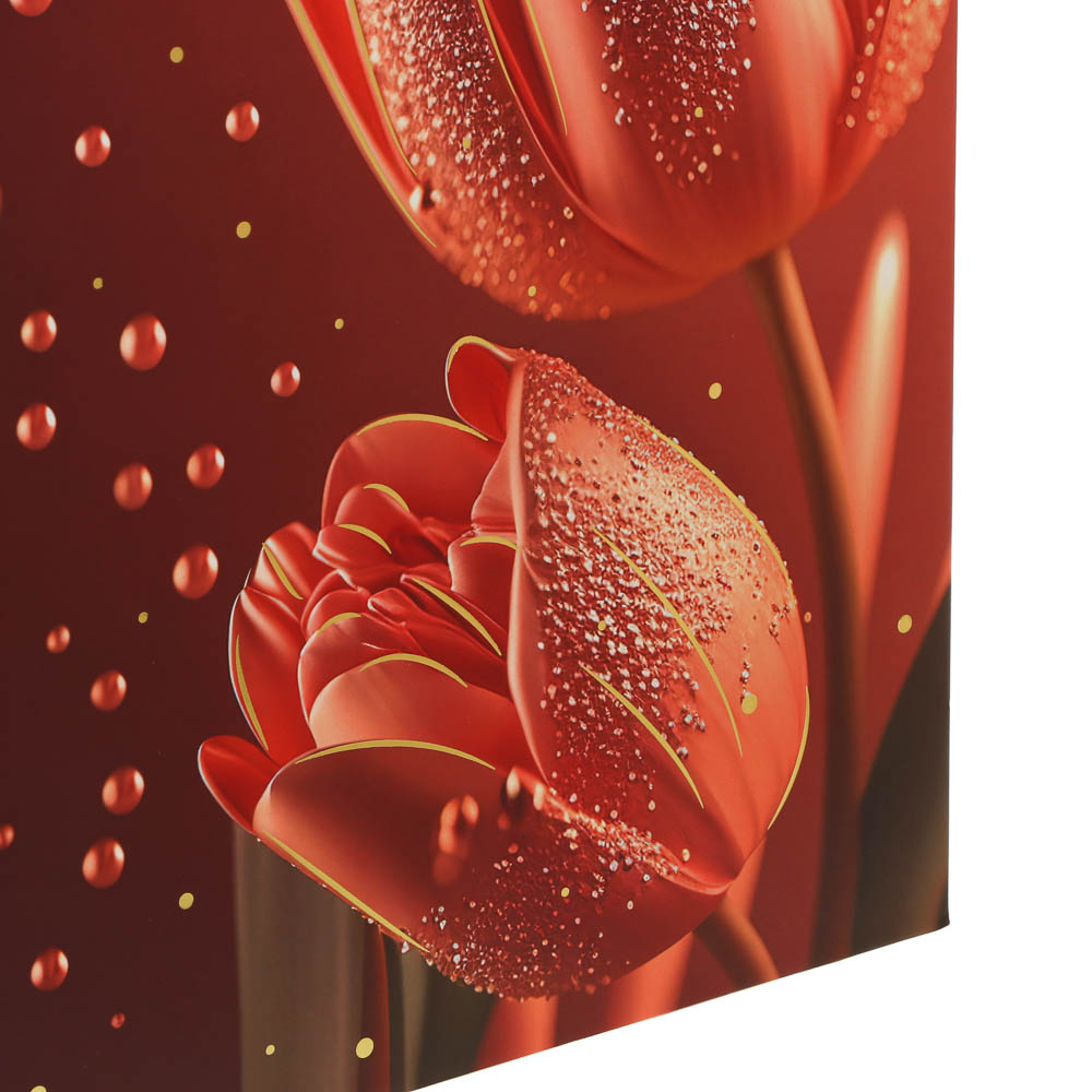 Пакет подарочный бумажный тм LADECOR L 26x32x10 см, "Цветы" арт 2, 4 диз., арт.№ 507-480