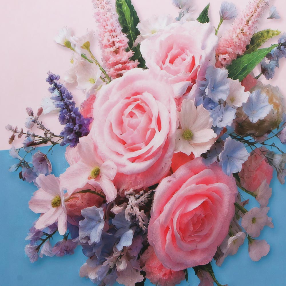 Пакет подарочный бумажный тм LADECOR, L 26x32x10 см, "Цветы" арт 3, 4 дизайна, арт.№ 507-484