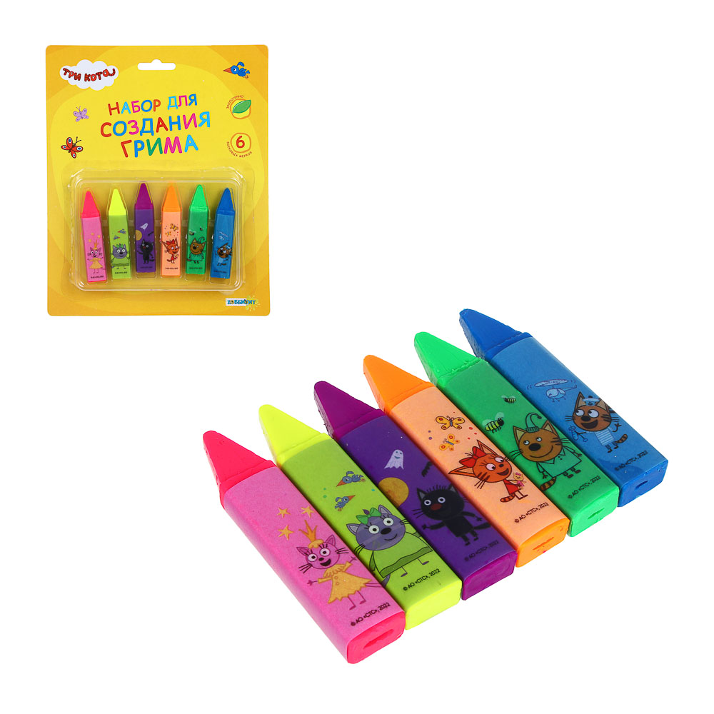 ХОББИХИТ Набор для создания грима "Три кота", воск, 17х20,5см, арт.№ 284-258