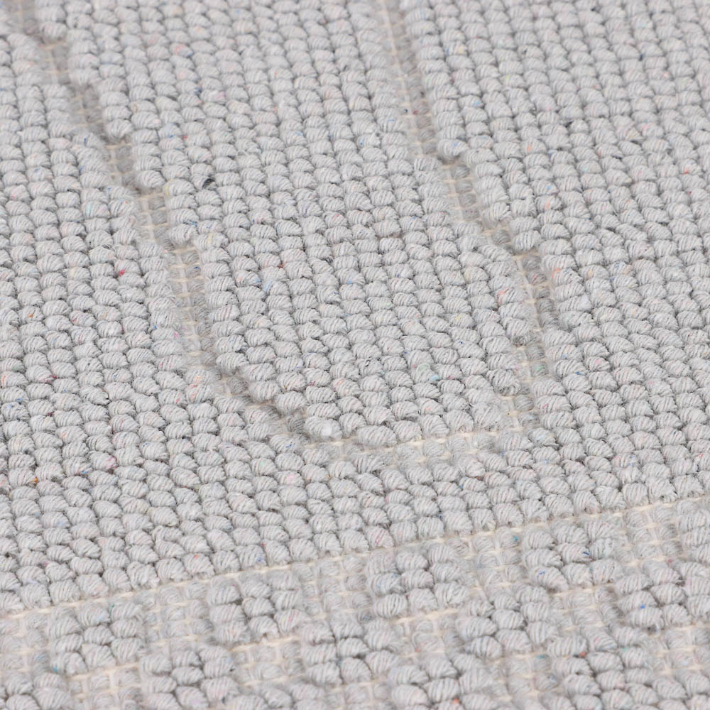 Коврик петельный, хлопок, 60x40см, одинарный, серый, арт.№ 462-841