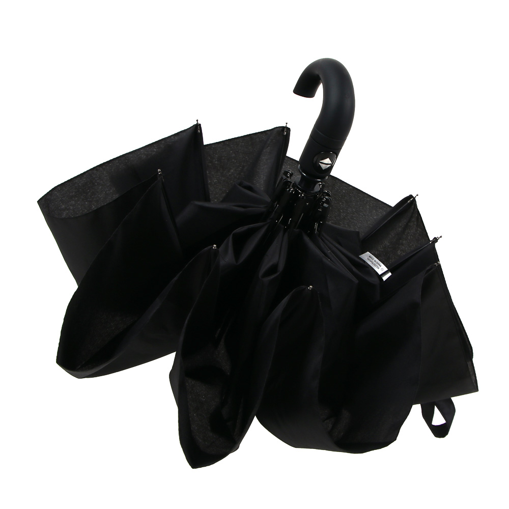 Зонт автомат, металл, пластик, эпонж, d96см, 8 спиц, черный, арт.№ 302-395