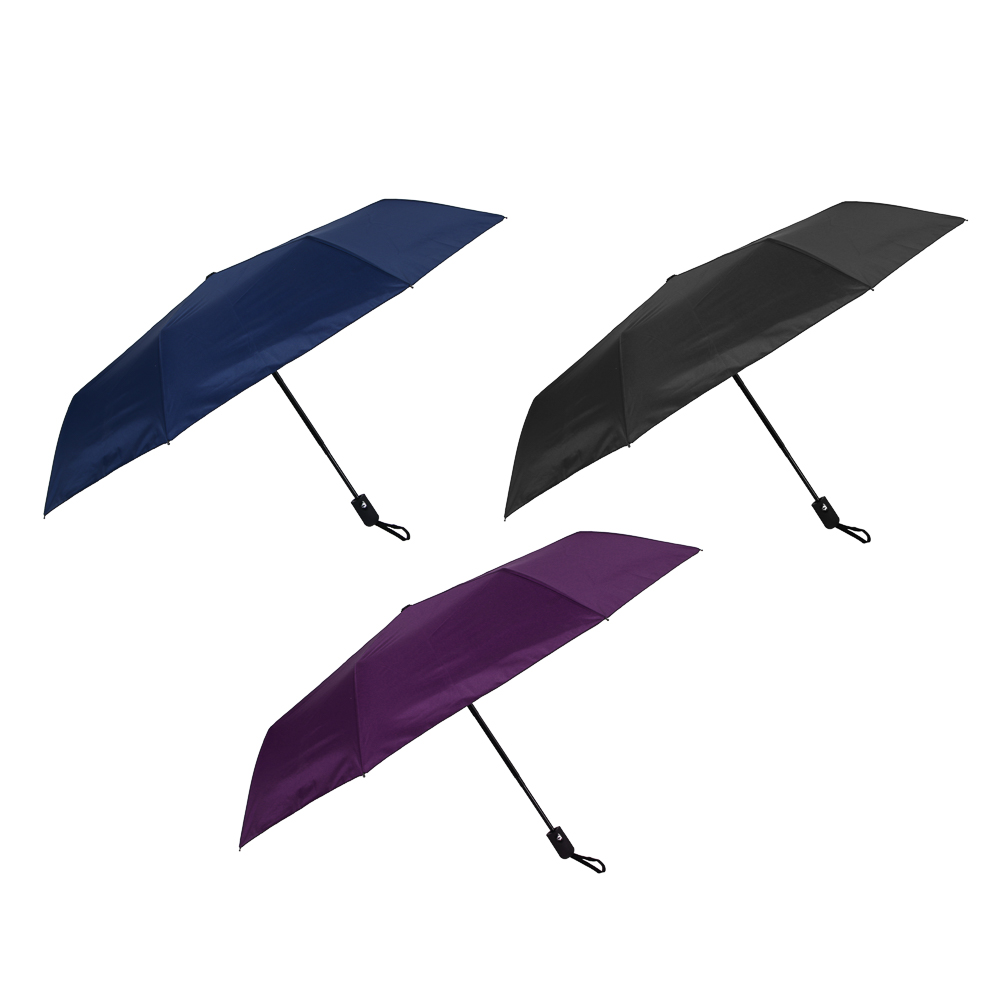 Зонт автомат, металл, пластик, эпонж, d103см, 8 спиц, 3 цвета, арт.№ 302-396