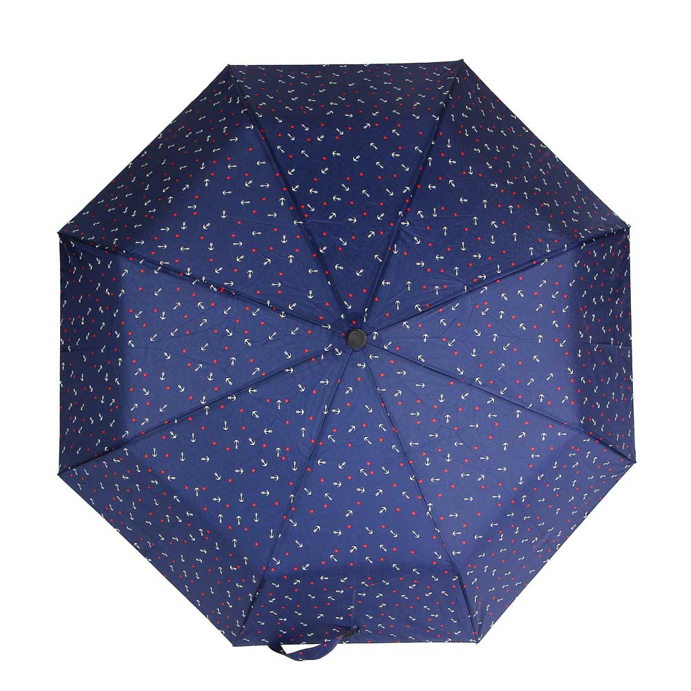 Зонт универсальный, автомат, металл, пластик, резина, полиэстер, 53,5см, 8 спиц, 4 дизайна, арт.№ 302-330