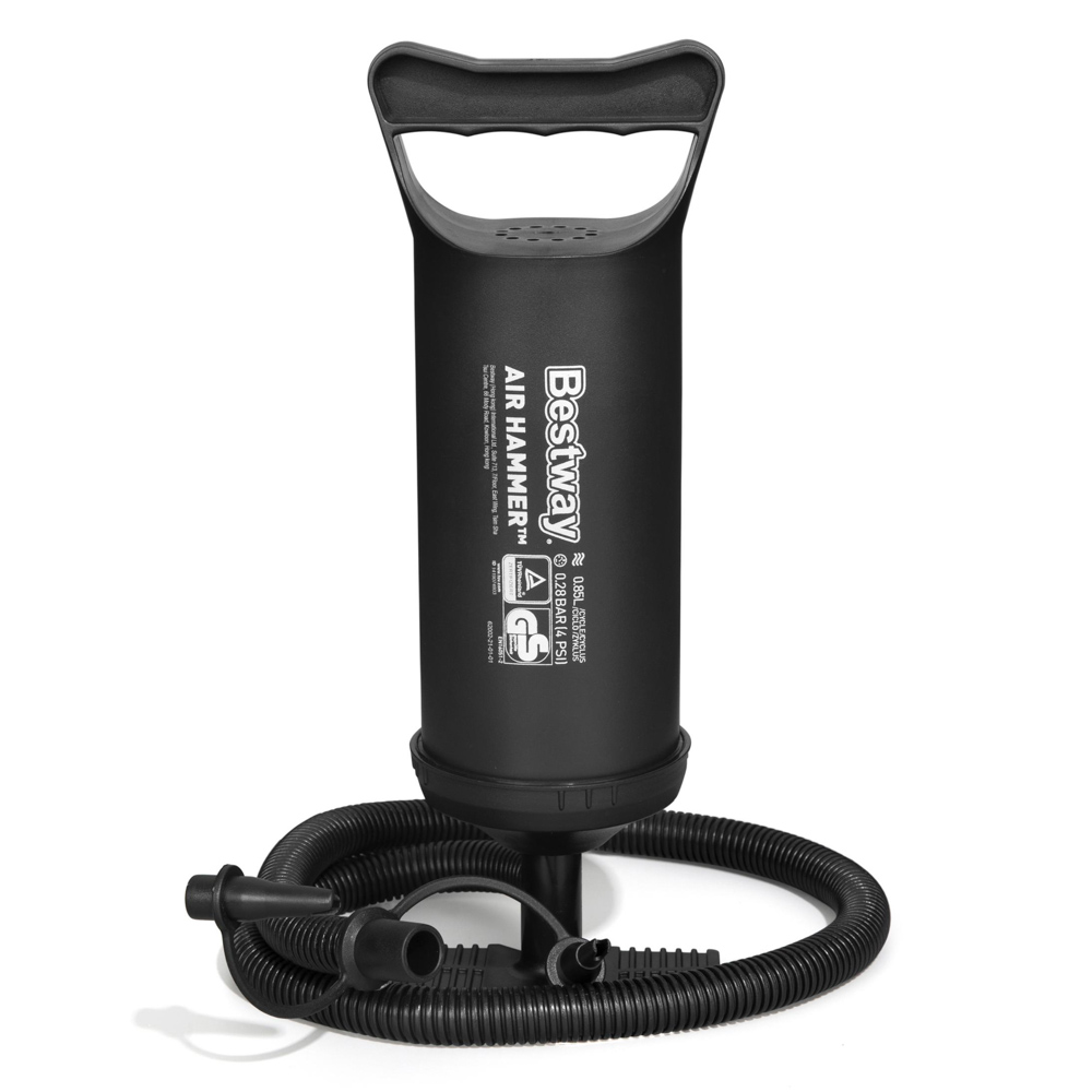 BESTWAY Ручной воздушный насос AIR HAMMER объемом 850мл, 30см, 3 насадки в комплекте, 62002, арт.№ 332-006