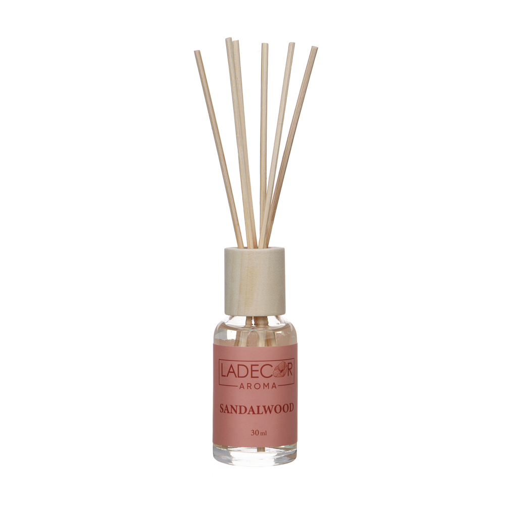 LADECOR Аромадиффузор 30 мл (Tropical/Sandalwood/Milk/ Mediterraneanmorning/Wintermorning/Caribbean), арт.№ 412-207
