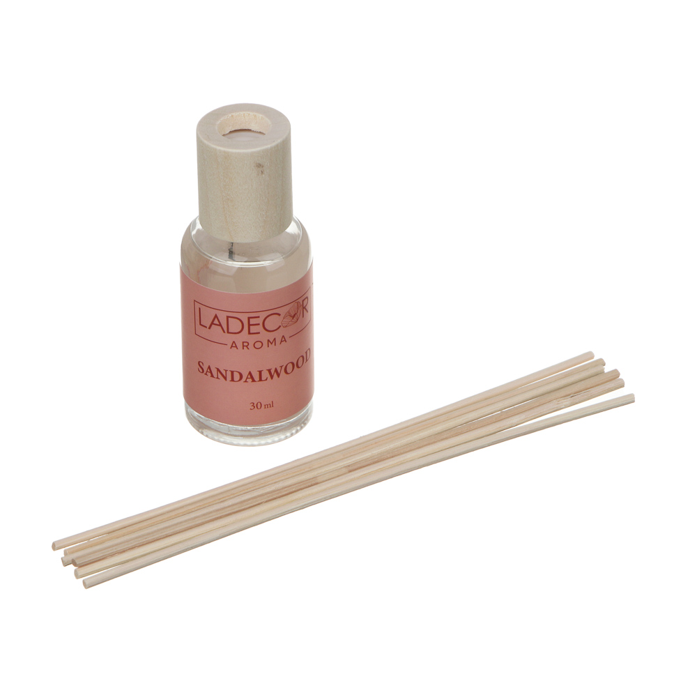 LADECOR Аромадиффузор 30 мл (Tropical/Sandalwood/Milk/ Mediterraneanmorning/Wintermorning/Caribbean), арт.№ 412-207