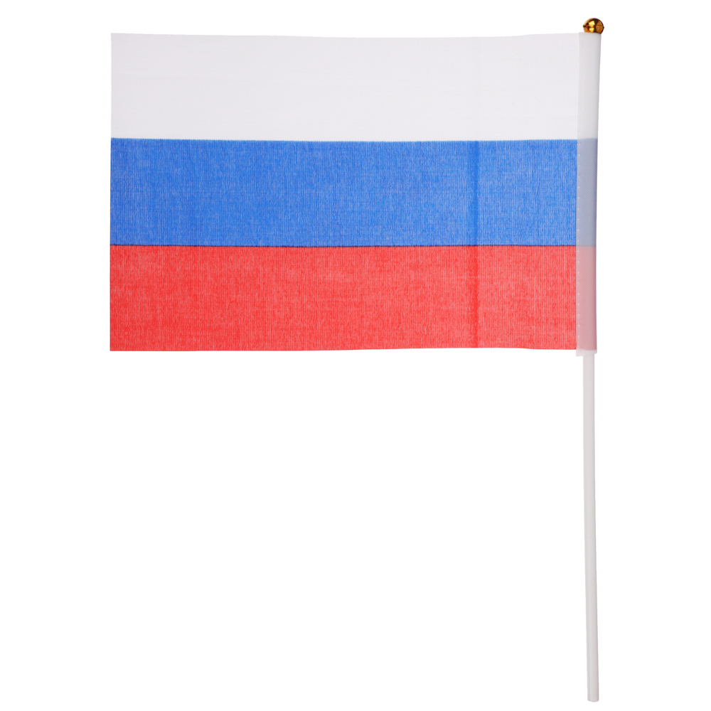 Флаг России малый, 14х21 см, шток 30 см, арт.№ 530-366