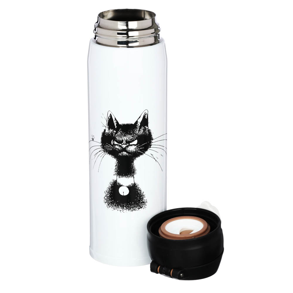 SATOSHI Термос-кружка с крышкой на защелке, 450мл "Коты", нерж.сталь, арт.№ 841-806