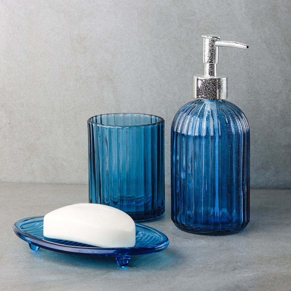 BY Набор для ванной 3 пр. "Стихия", стекло, 3 дизайна, арт.№ 463-086