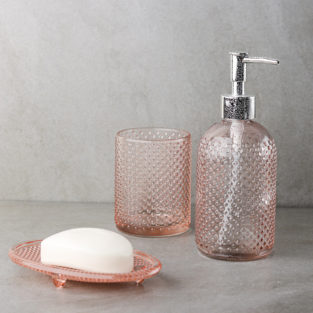 BY Набор для ванной 3 пр. "Стихия", стекло, 3 дизайна, арт.№ 463-086