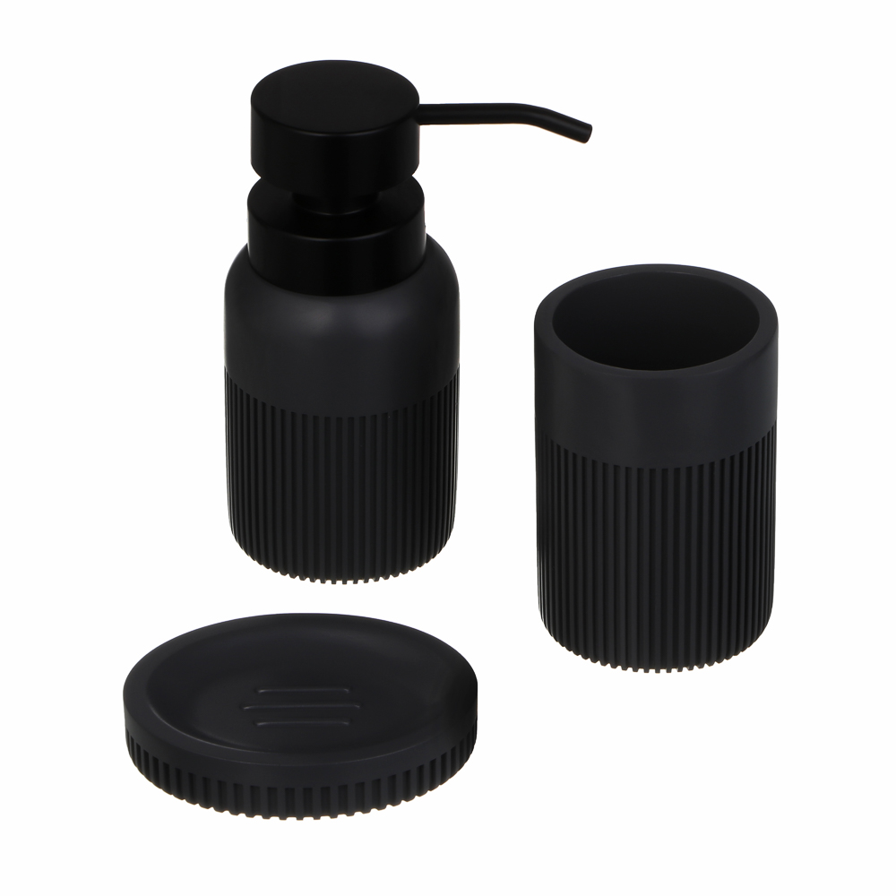 Стакан для ванной комнаты тм VETTA Модена, полирезин, серый, 7x7x10см, арт.№ 463-602