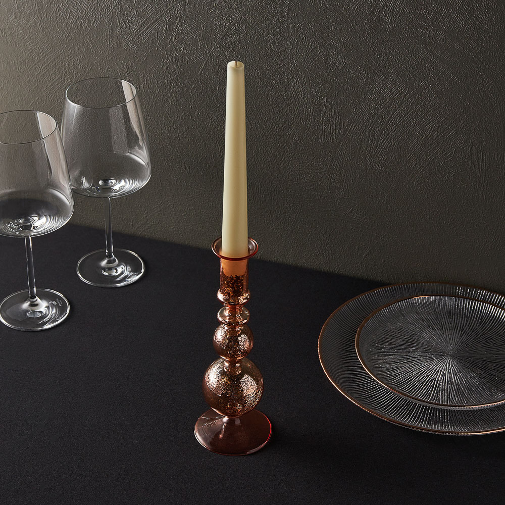 BY COLLECTION White Line Подсвечник, 7х21см, стекло, арт.№ 820-866