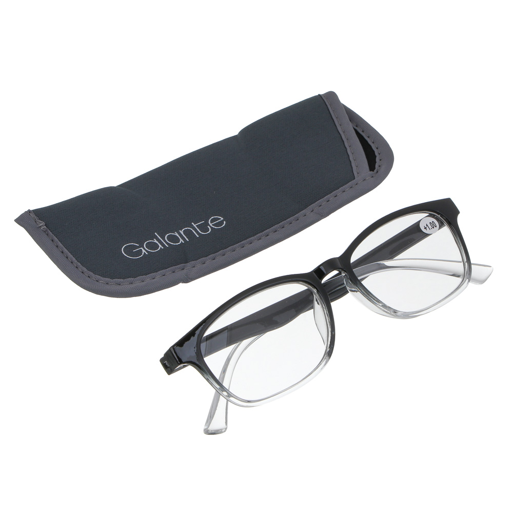 GALANTE Очки корригирующие с чехлом, пластик, полиэстер, PD62, (+): +1,+1.5,+2,+2.5,+3,+3.5 (ОК1), арт.№ 304-477