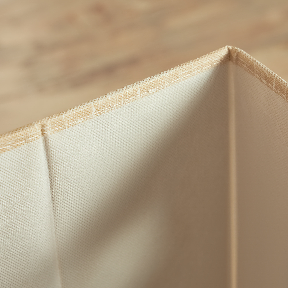 Короб стеллажный тм VETTA ЛЁН, полиэстер, 25х25х25см, бежевый, арт.№ 457-644