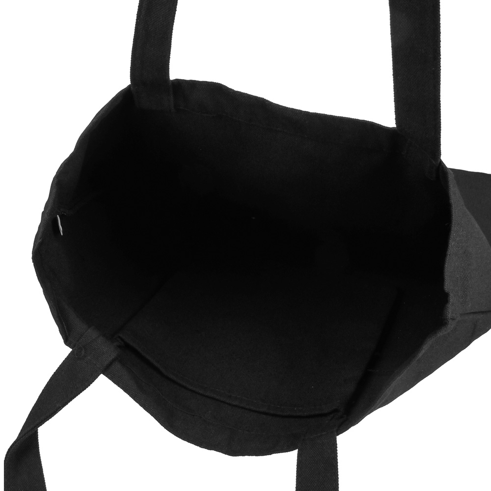 Ежик в Тумане Сумка-шоппер, 38x42 см, внутренний карман, ручки 58 см, черный полиэстер под ткань, арт.№ 805-035