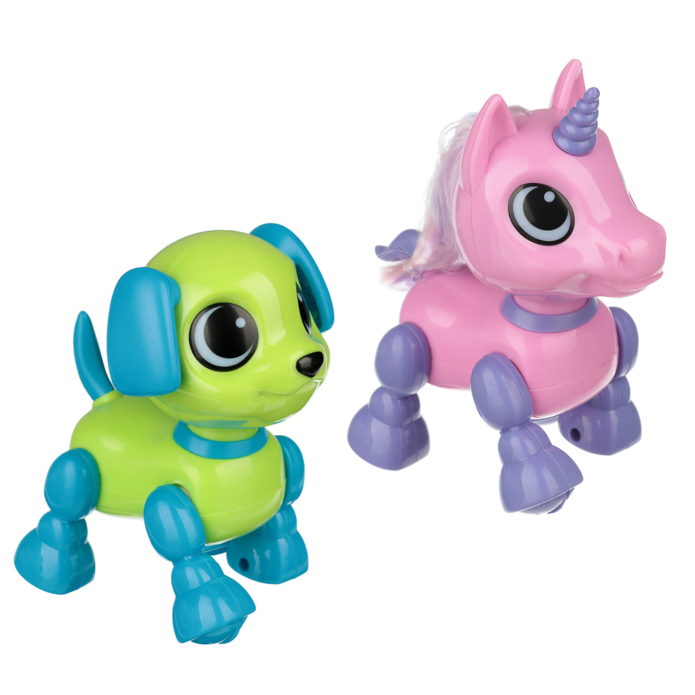 ИГРОЛЕНД Игрушка интерактивная "Умный питомец" мини, звук, свет, движ., 2AAA, ABS, 11х13х7см, 2 диз, арт.№ 272-691