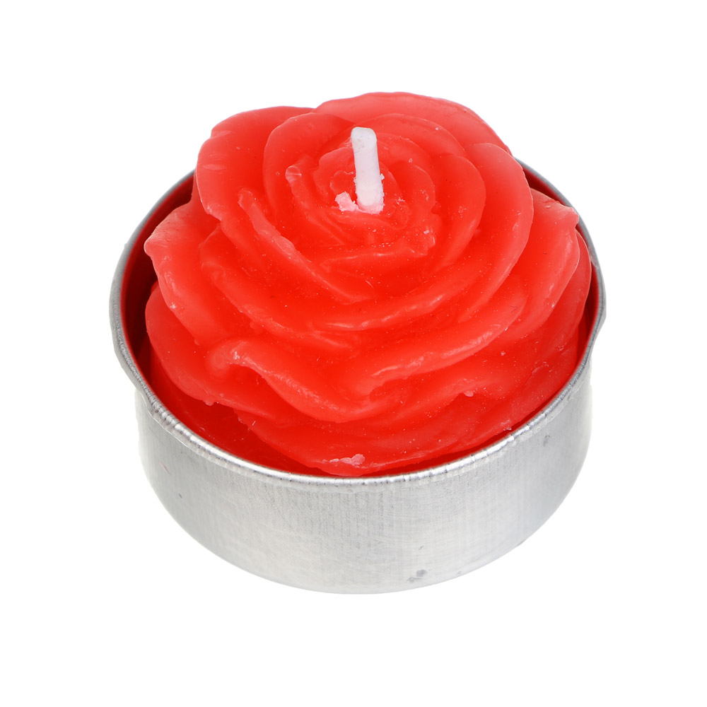 Свеча тм LADECOR "Роза" 3,8x3,8x4,5 см, парафин, арт.№ 563-041