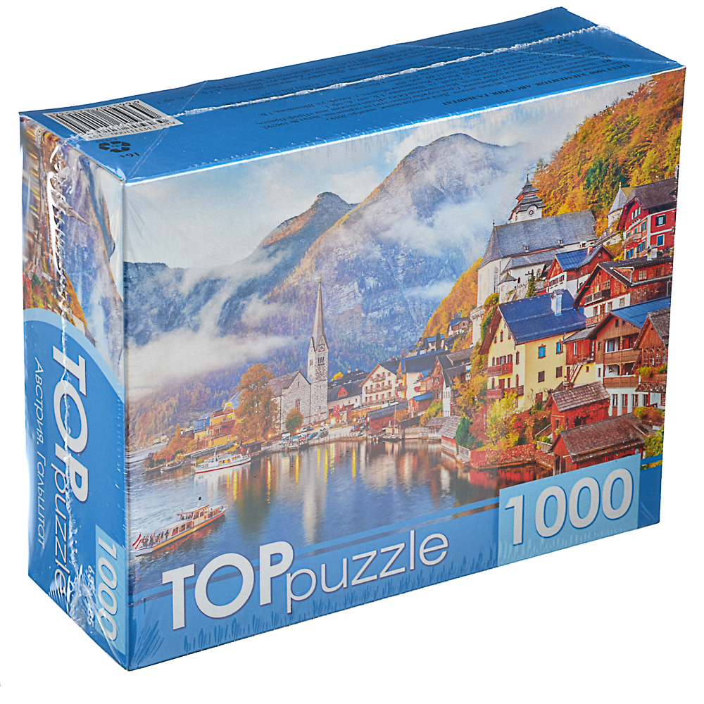 РЫЖИЙ КОТ Пазлы TOPpuzzle, 1000 деталей, картон, 19х15x6,7см, 8-12 дизайнов, арт.№ 898-017