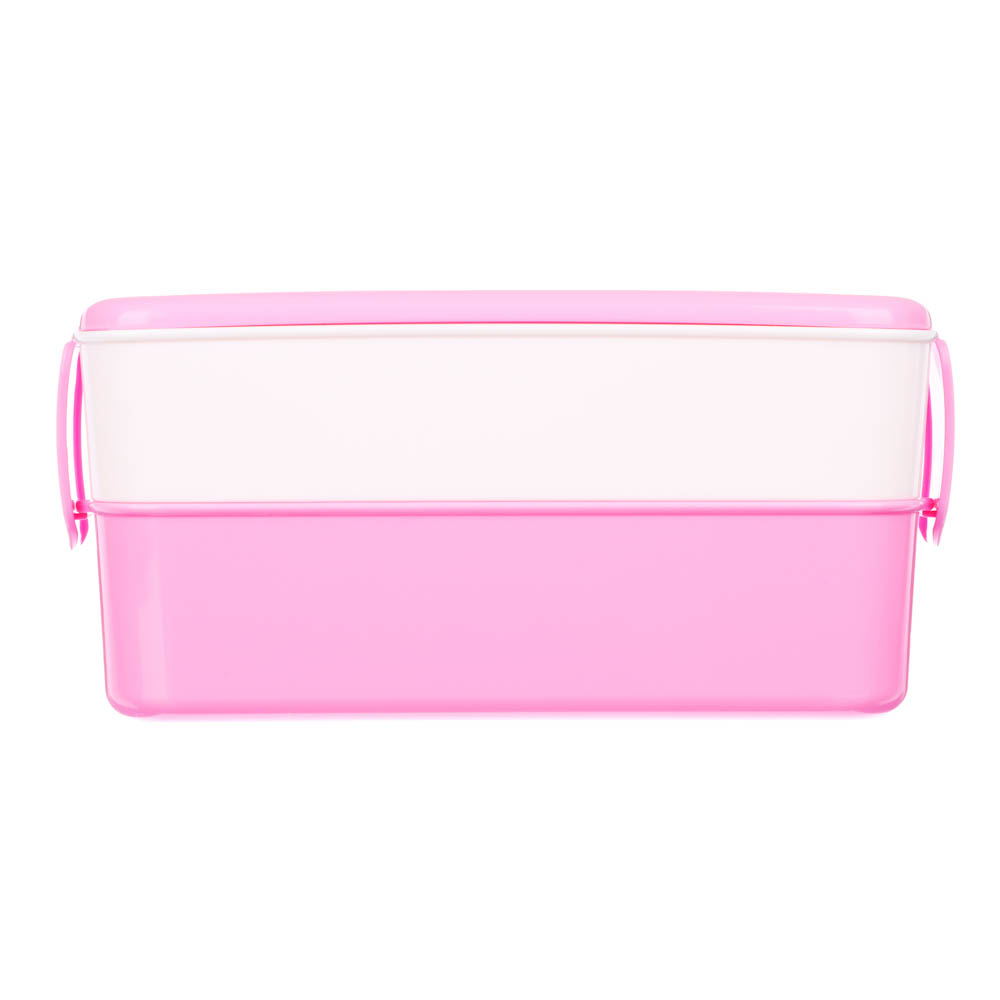 Ланч-бокс 2 секции (0,5л+0,5л), 19х8х9,5см, с декором, пластик, арт.№ 861-373